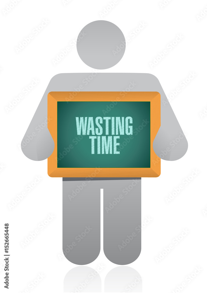 Wasting time avatar sign concept Wasting time avatar sign concept