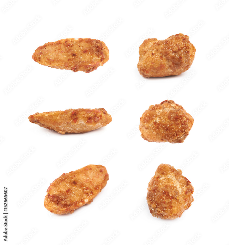 Spice and sugar coated peanut isolated Spice and sugar coated peanut isolated