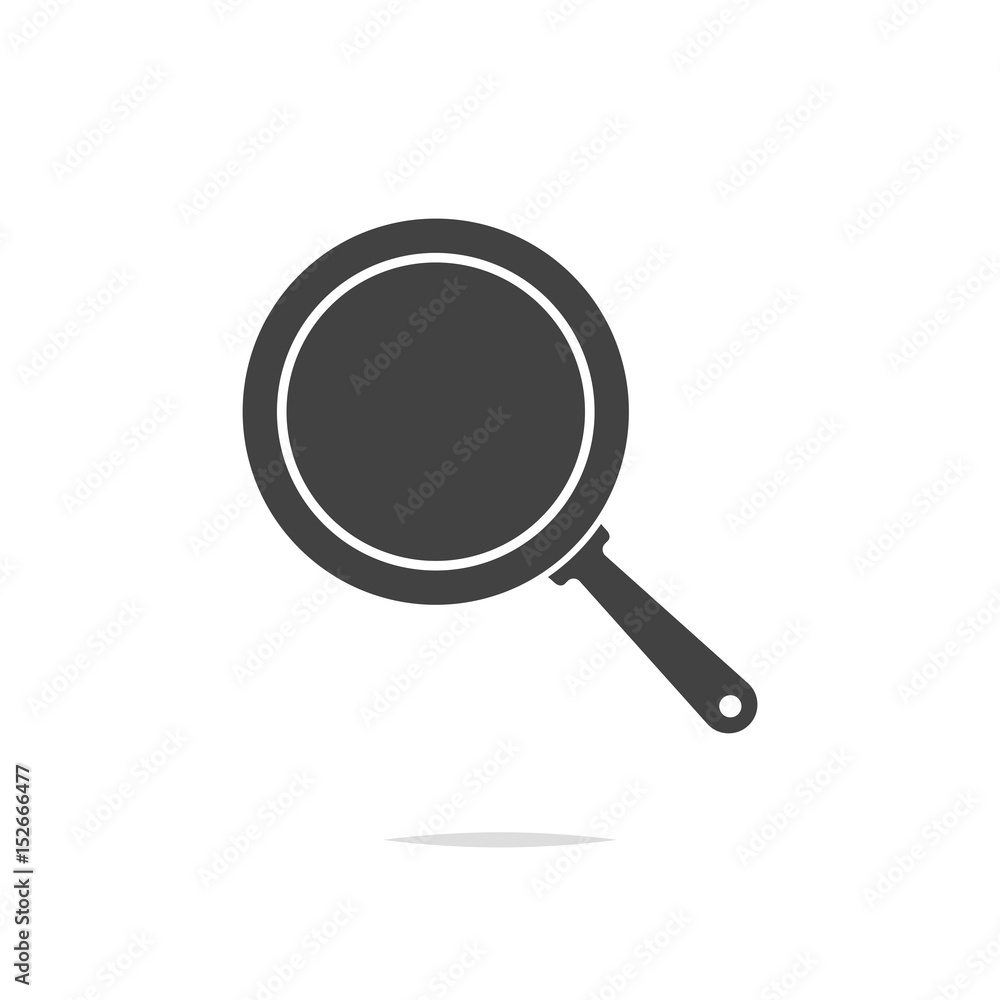 Frying pan icon vector Frying pan icon vector