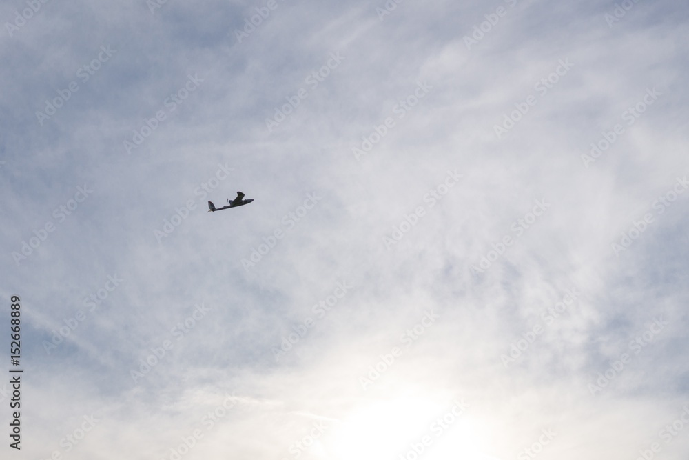 Aircraft model during sunset. Slovakia Aircraft model during sunset. Slovakia