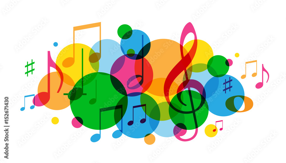 Obraz premium MUSIC-THEMED BANNER