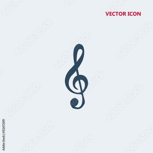 treble clef vector icon
