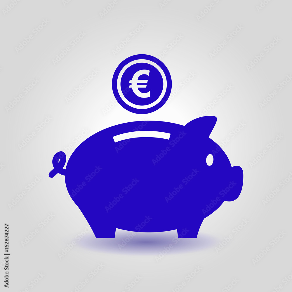 Piggy bank icon. Pictograph of moneybox. Flat design. Piggy bank icon. Pictograph of moneybox. Flat design.