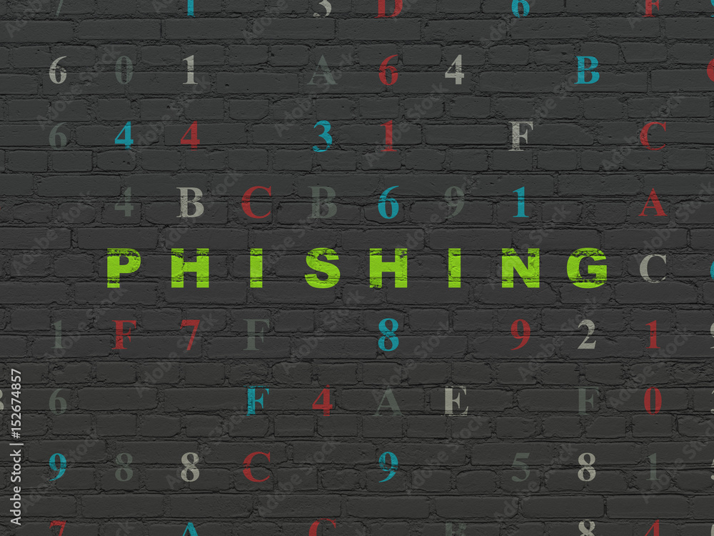 Security concept: Phishing on wall background Security concept: Phishing on wall background