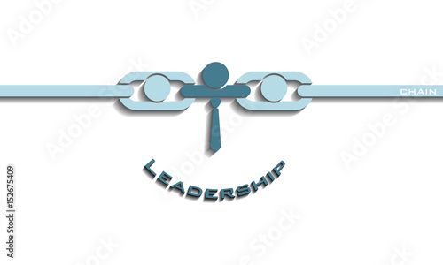 Leadership smiley chain concept, vector