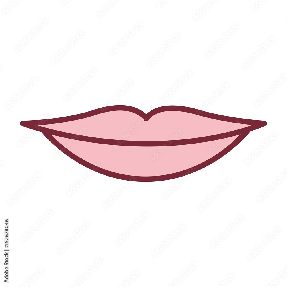 pink silhouette of sensual lips vector illustration pink silhouette of sensual lips vector illustration