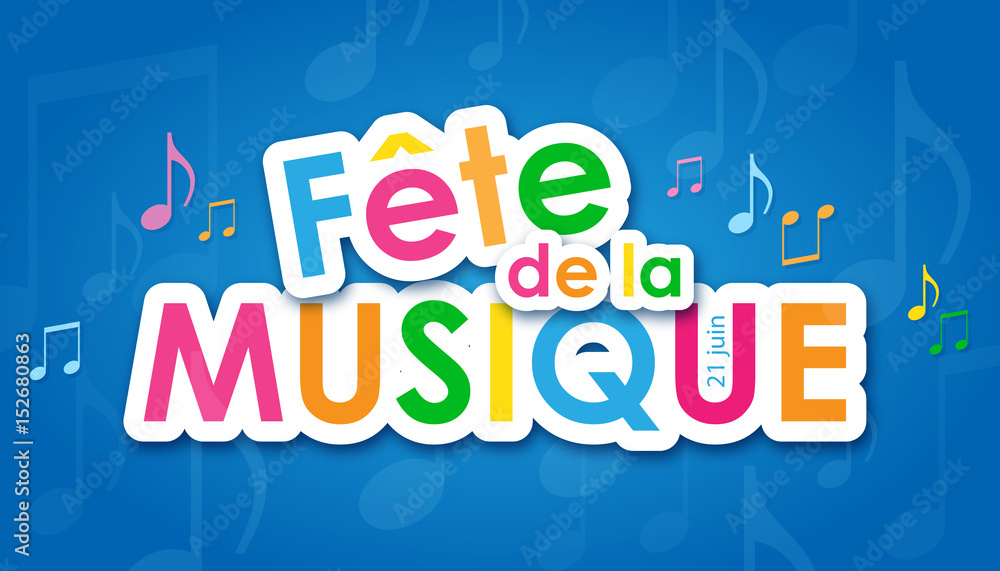 Obraz premium Bannière FȆTE DE LA MUSIQUE - 21 juin
