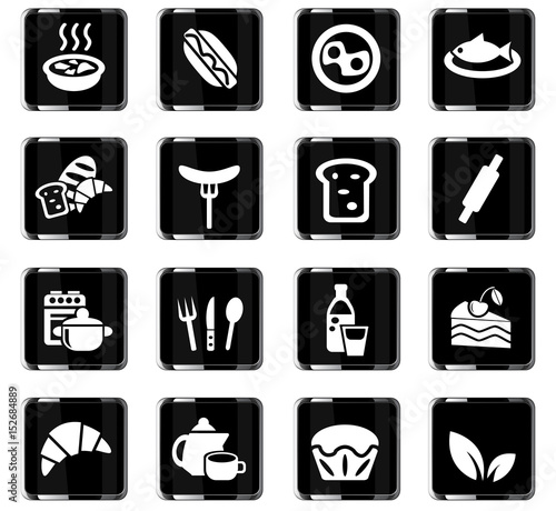 food and kitchen icon set