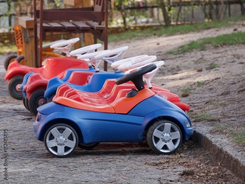 Childrens ride on plastic cars