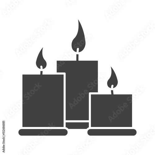 Spa salon candles glyph icon