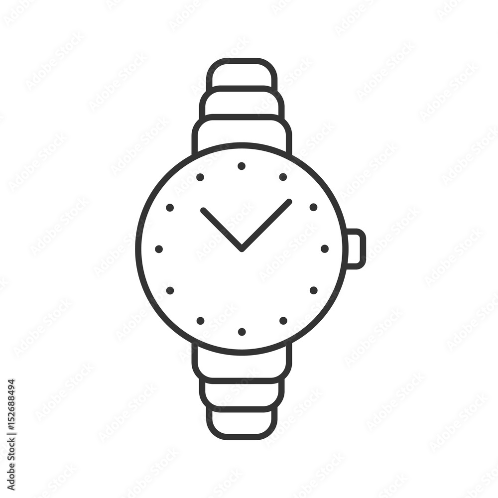 Women's wristwatch linear icon Women's wristwatch linear icon