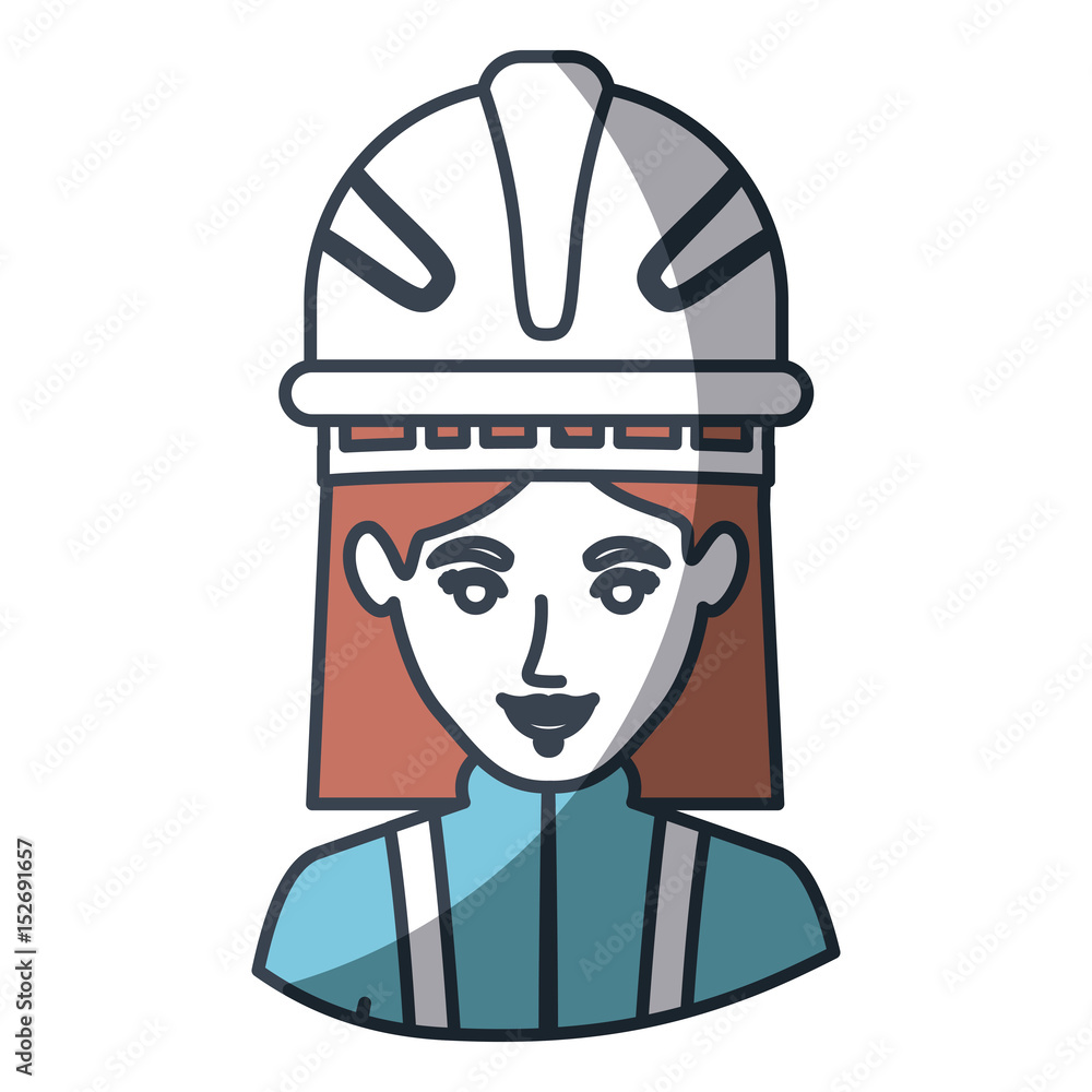 color silhouette and thick contour of half body of female firefighter vector illustration color silhouette and thick contour of half body of female firefighter vector illustration