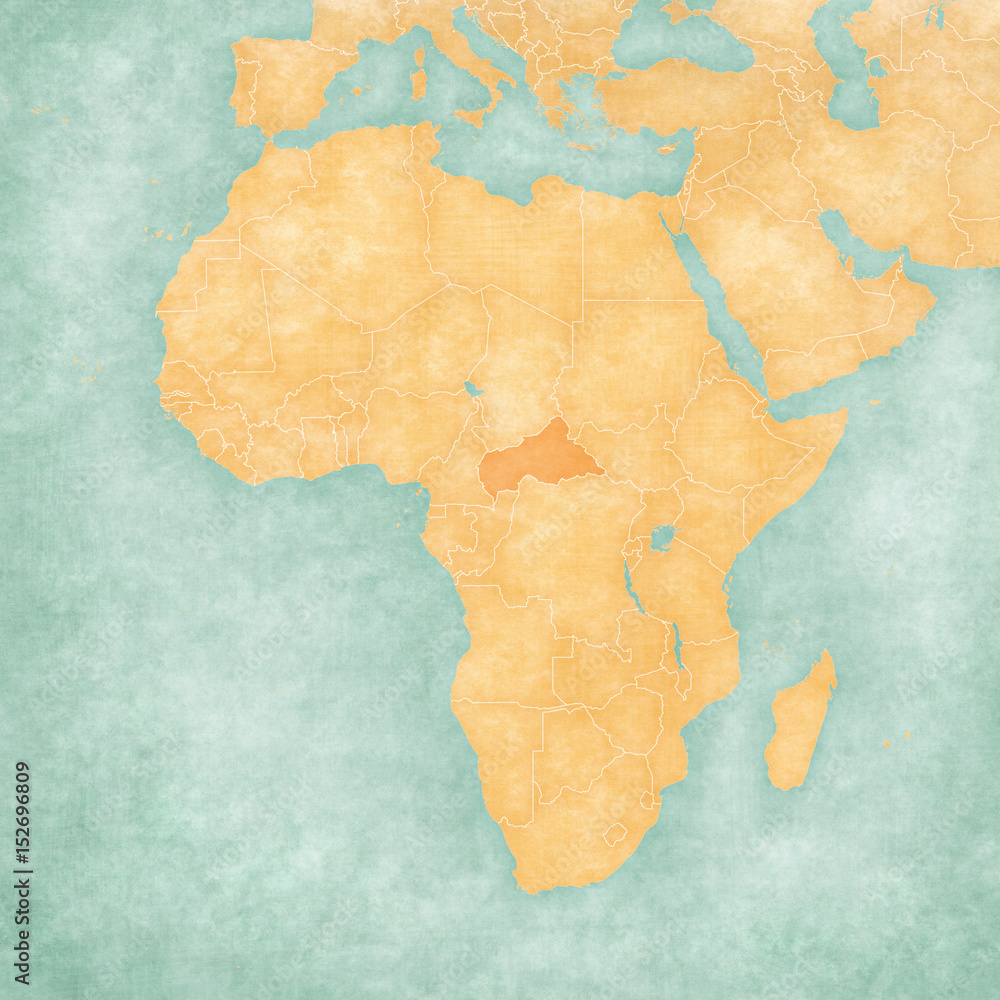 Map of Africa - Central African Republic Map of Africa - Central African Republic