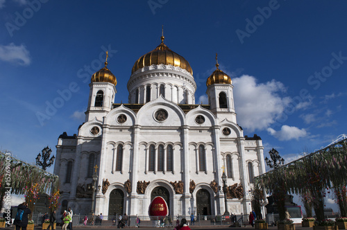 Mosca, Russia, 26/04/2017: vista della Cattedrale di Cristo Salvatore, la più alta chiesa cristiana ortodossa del mondo © Naeblys