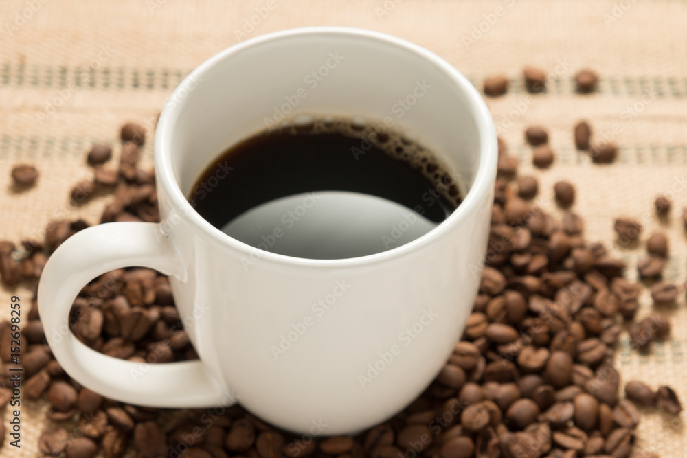 Coffee and beans Coffee and beans