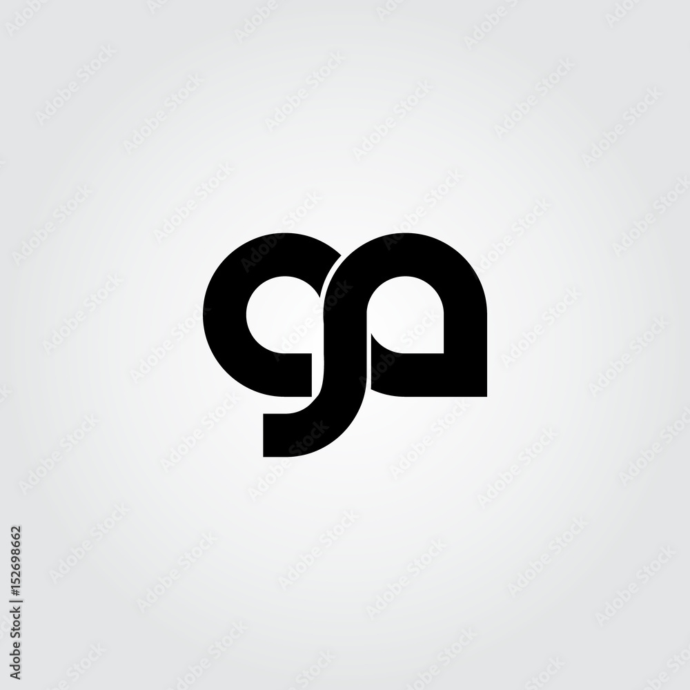 Initial Letter GA Rounded Lowercase Logo Initial Letter GA Rounded Lowercase Logo