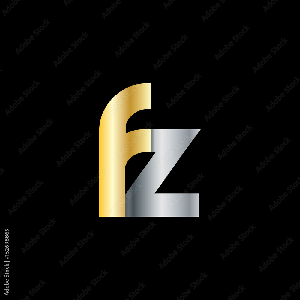 Initial Letter FZ Rounded Lowercase Logo Initial Letter FZ Rounded Lowercase Logo
