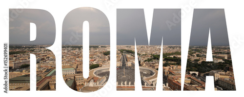 Photography Rome text background