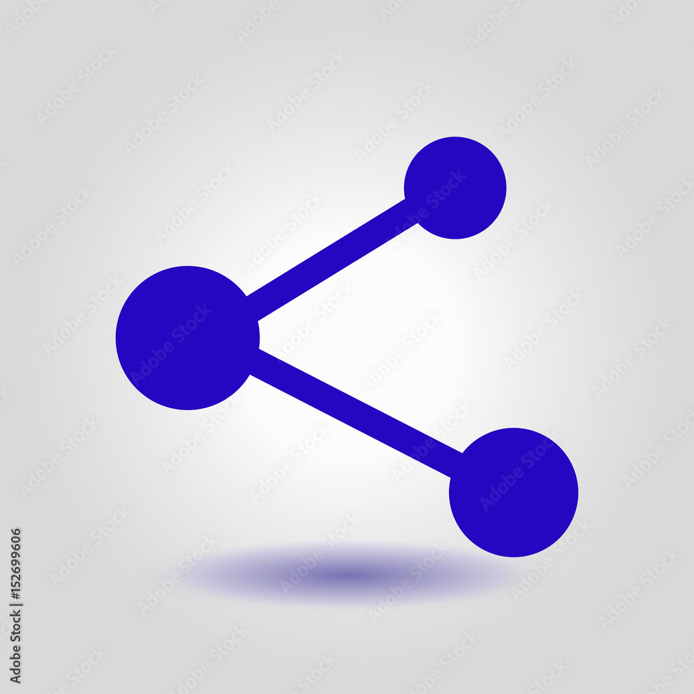 Share sign icon. Vector of flat design style. Share sign icon. Vector of flat design style.