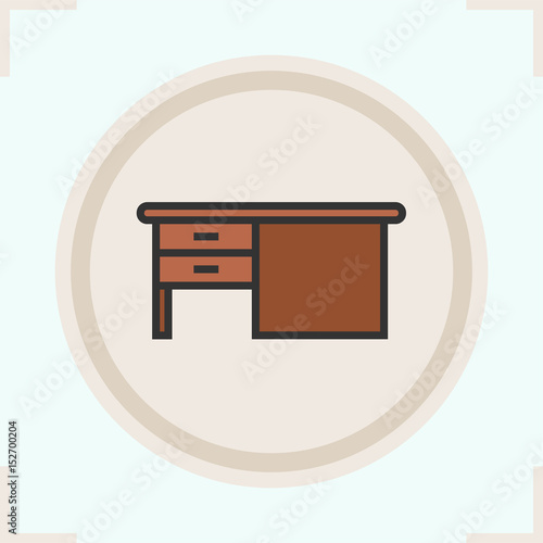 Foto Writing desk color icon