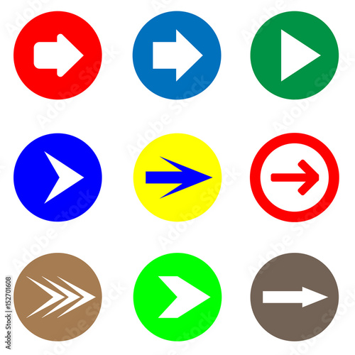 Free Download Arrow vector icons set. Forward arrows. Design for website, flyers, billboards. - GFXLoad