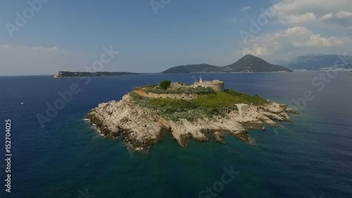 Aerial Photography Of The Island Of Mamula In Montenegro