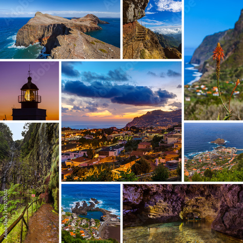 Collage of Madeira island in Portugal travel images (my photos)