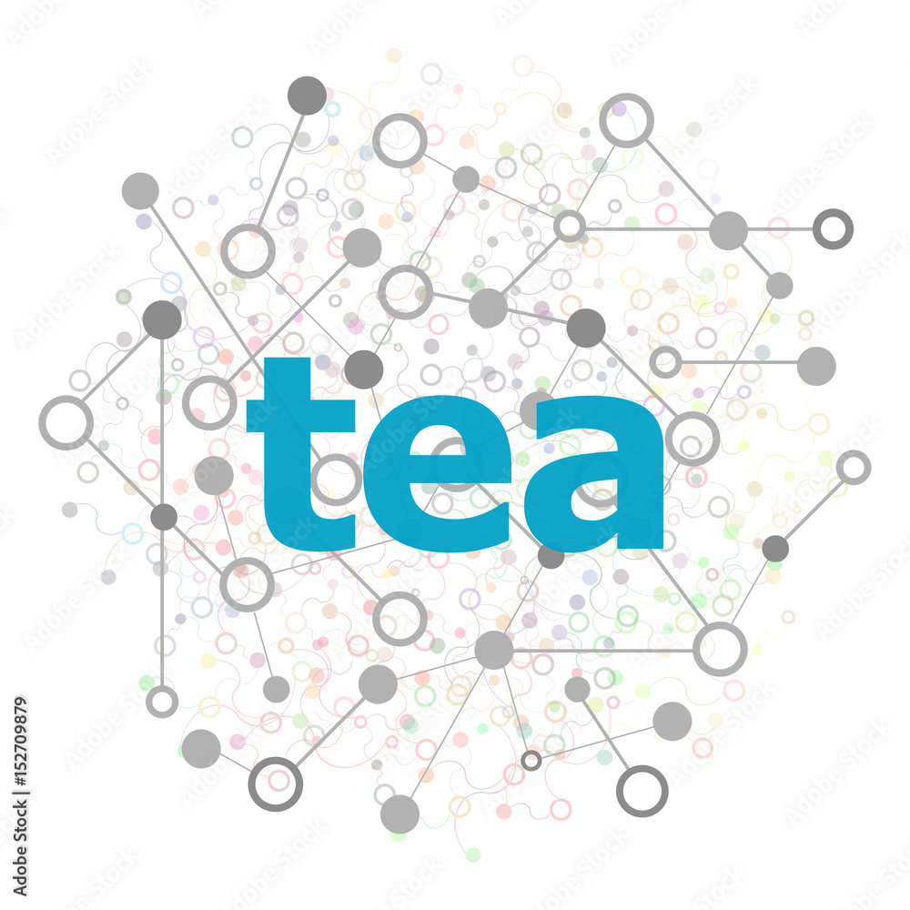 Text Tea. Food concept. Connecting dots and lines Text Tea. Food concept. Connecting dots and lines