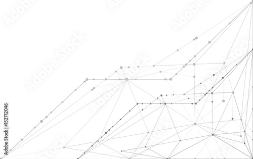Abstract backgrounds of molecules light gray lines