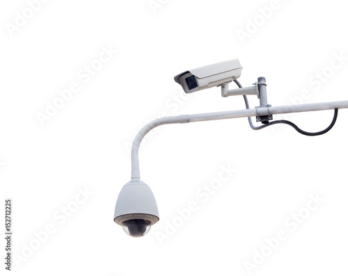 security cameras isolated on white background