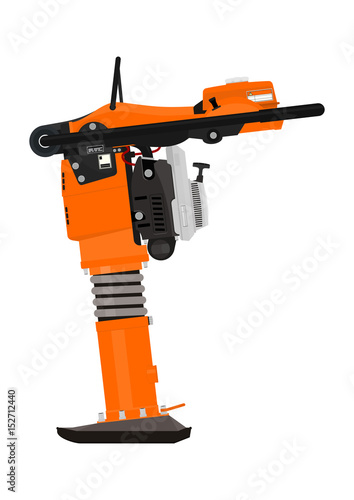 Jumping jack compactor. Vector.