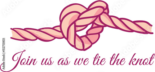 wedding invitation - tie the knot