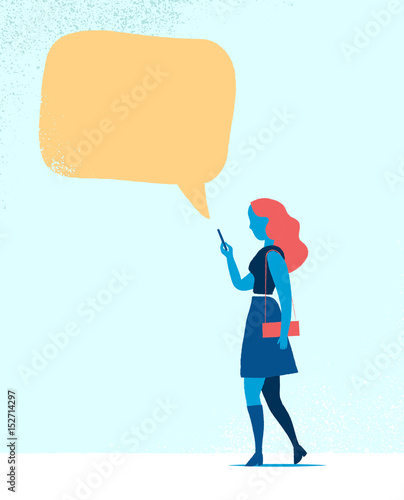 Ragazza che scambia messaggi