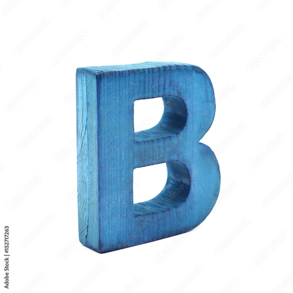 Single sawn wooden letter isolated Single sawn wooden letter isolated