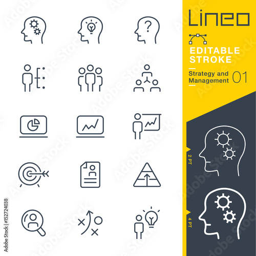 Lineo Editable Stroke - Strategy and Management outline icons
Vector Icons - Adjust stroke weight - Expand to any size - Change to any colour photo