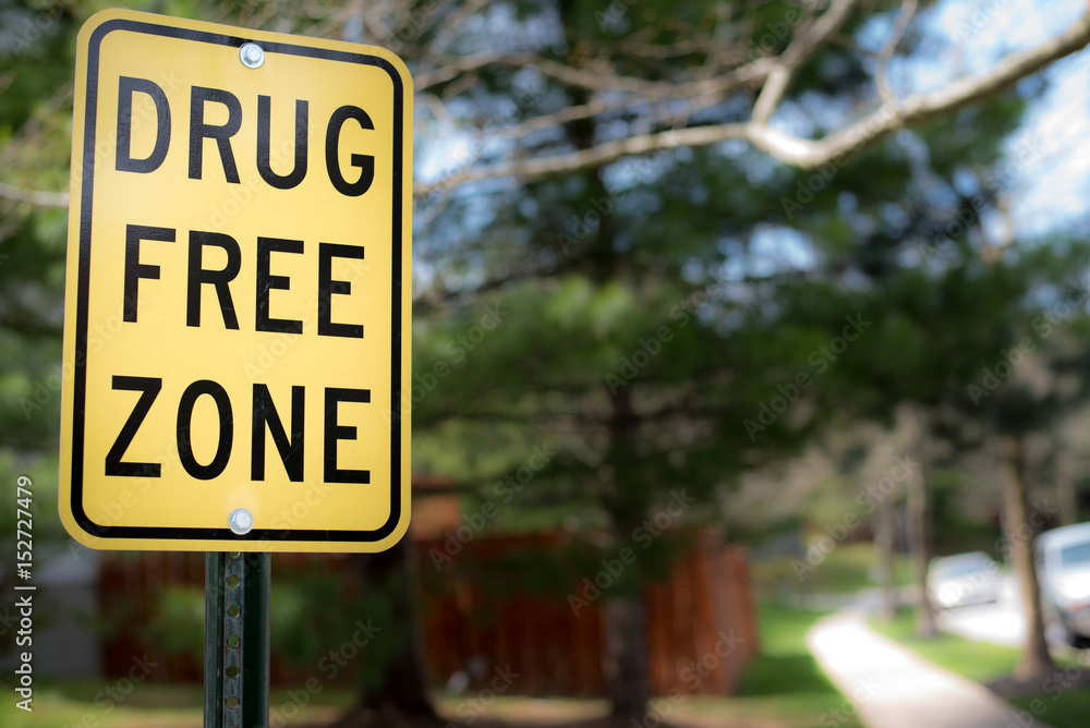 drug free zone sign 