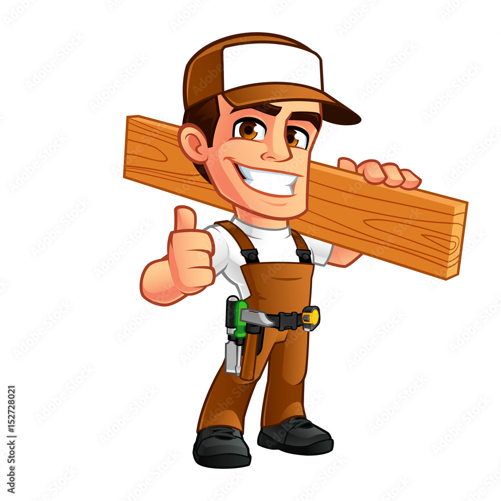 © grafico2011 - Friendly carpenter, he is dressed in work clothes © grafico2011 - Friendly carpenter, he is dressed in work clothes