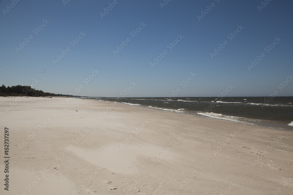 Sand, dunes and blue sky