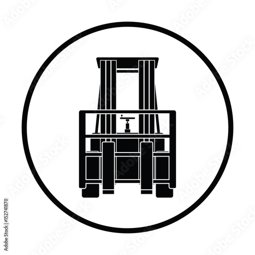 Warehouse forklift icon