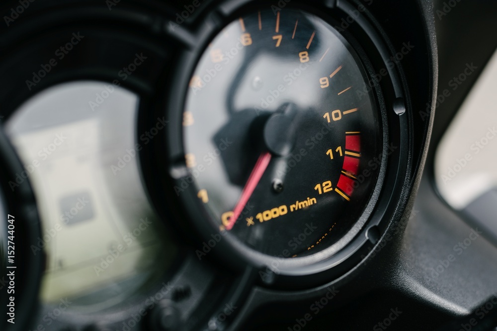 Tachometer in tourist motorcycle Tachometer in tourist motorcycle