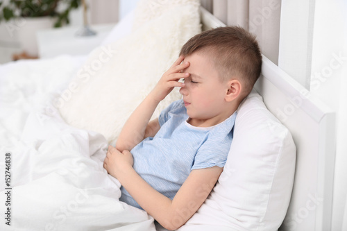 Little boy suffering from h...