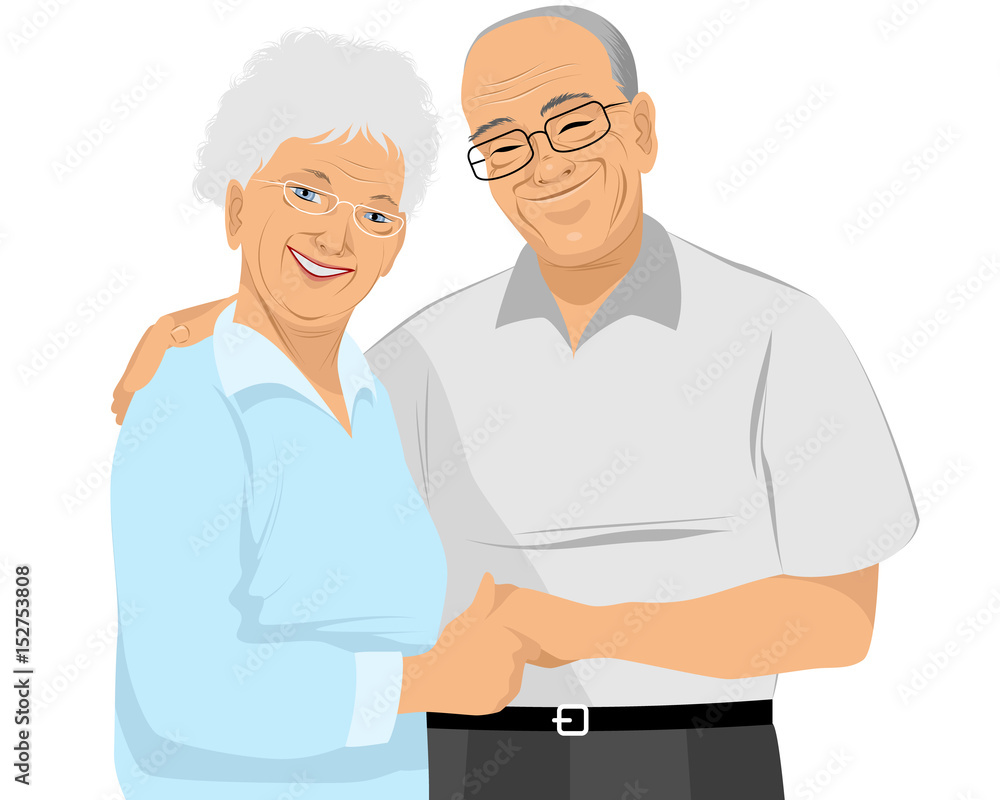 Fototapeta premium Older couple hugs