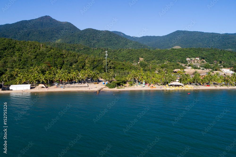 Aerial View of Paradise Beach in Ilhabela, Brazil