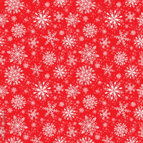 Snowflake vector seamless pattern. © creativeteam