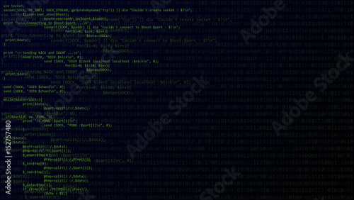 Abstract background with program code. Vector illustration