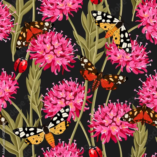 Tapety Łąka kwiaty bez szwu