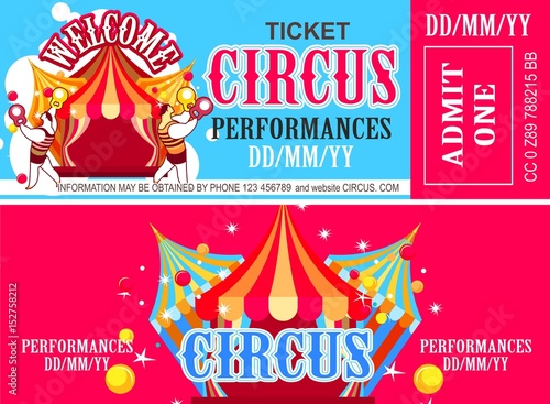 Retro circus ticket