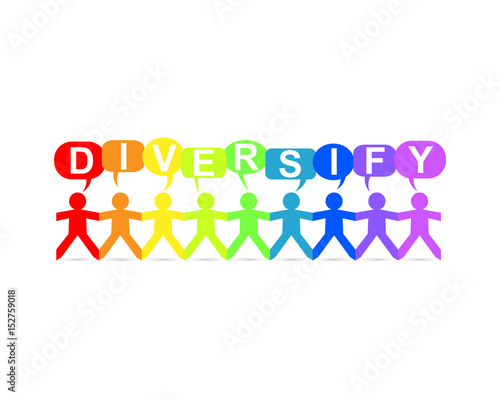 Diversify Paper People Speech Rainbow
