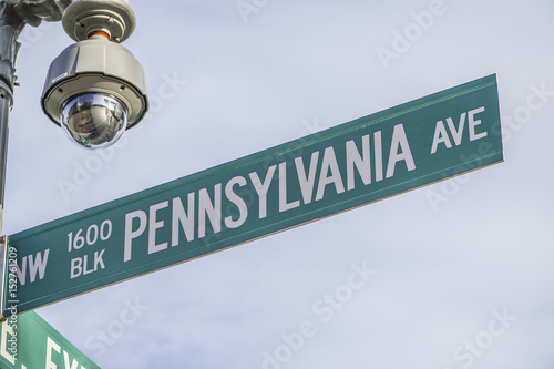 Street sign - Pennsylvania Avenue in Washington DC - WASHINGTON DC - COLUMBIA - APRIL 7, 2017