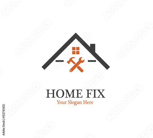 Home Fix Logo Illustration Design